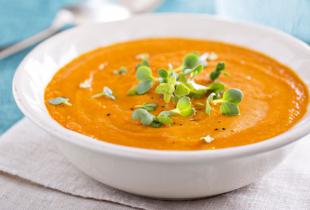 Carrot and lentil soup